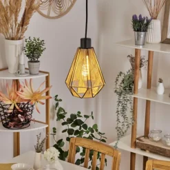 Style Boho-Chic-hofstein Suspension Pardieiro Noir, 1 lumière