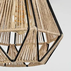 Style Boho-Chic-hofstein Suspension Pardieiro Noir, 1 lumière