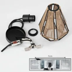 Style Boho-Chic-hofstein Suspension Pardieiro Noir, 1 lumière