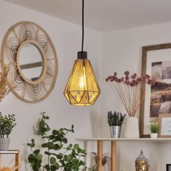 Style Boho-Chic-hofstein Suspension Pardieiro Noir, 1 lumière
