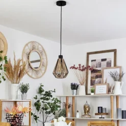 Style Boho-Chic-hofstein Suspension Pardieiro Noir, 1 lumière