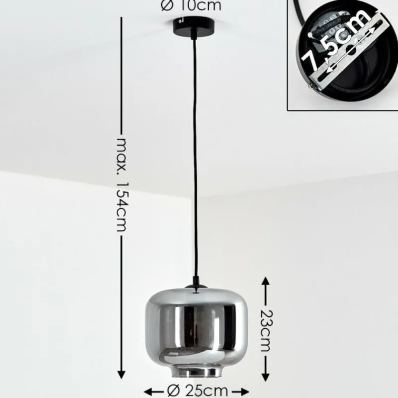 hofstein Suspension Patterson Noir, 1 lumière