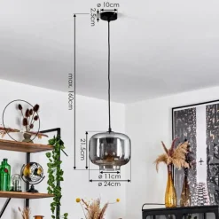 hofstein Suspension Patterson Noir, 1 lumière