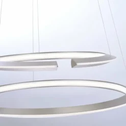 Luminaires Paul Neuhaus Suspension Paul Neuhaus ALESSA LED Argenté, 2 lumières, Télécommandes* Éclairage Led