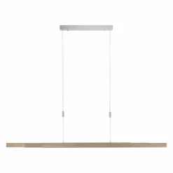 Lampes En Bois-Luminaires Paul Neuhaus Suspension Paul Neuhaus ADRIANA LED Bois clair, 3 lumières