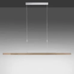 Lampes En Bois-Luminaires Paul Neuhaus Suspension Paul Neuhaus ADRIANA LED Bois clair, 3 lumières