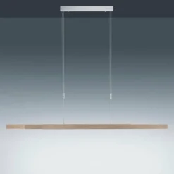 Lampes En Bois-Luminaires Paul Neuhaus Suspension Paul Neuhaus ADRIANA LED Bois clair, 3 lumières