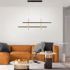 Lampes Dorées-Luminaires Paul Neuhaus Suspension Paul Neuhaus BARRA LED Or, Noir, 1 lumière