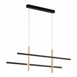 Lampes Dorées-Luminaires Paul Neuhaus Suspension Paul Neuhaus BARRA LED Or, Noir, 1 lumière