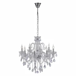 Luminaires Paul Neuhaus Suspension Paul Neuhaus GRACIA Transparent, 8 lumières