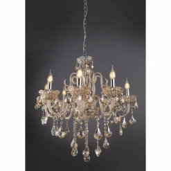 Luminaires Paul Neuhaus Suspension Paul Neuhaus GRACIA Champagne, 8 lumières