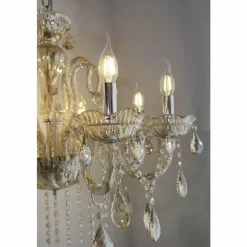 Luminaires Paul Neuhaus Suspension Paul Neuhaus GRACIA Champagne, 8 lumières