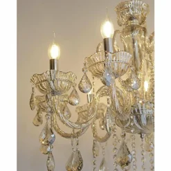 Luminaires Paul Neuhaus Suspension Paul Neuhaus GRACIA Champagne, 8 lumières