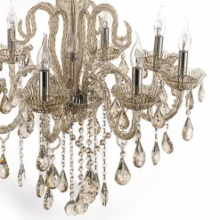 Luminaires Paul Neuhaus Suspension Paul Neuhaus GRACIA Champagne, 8 lumières