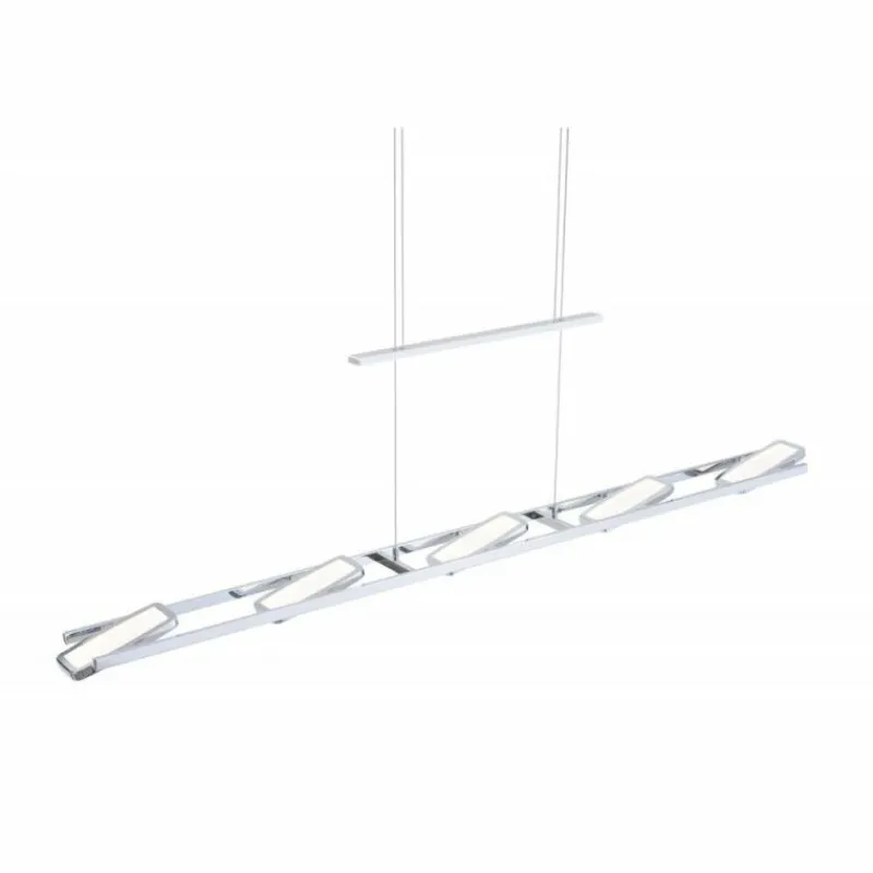 Luminaires Paul Neuhaus Suspension Paul Neuhaus ILONA LED Chrome, 5 lumières* Éclairage Led