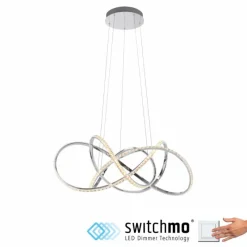 Luminaires Paul Neuhaus Suspension Paul Neuhaus KIRIBI LED Chrome, 1 lumière* Éclairage Led