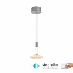 Luminaires Paul Neuhaus Suspension Paul Neuhaus LAUTADA LED Acier brossé, 1 lumière