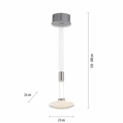 Luminaires Paul Neuhaus Suspension Paul Neuhaus LAUTADA LED Acier brossé, 1 lumière