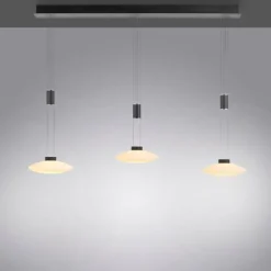 Luminaires Paul Neuhaus Suspension Paul Neuhaus LAUTADA LED Noir, 3 lumières