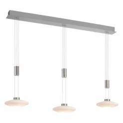 Luminaires Paul Neuhaus Suspension Paul Neuhaus LAUTADA LED Acier brossé, 3 lumières