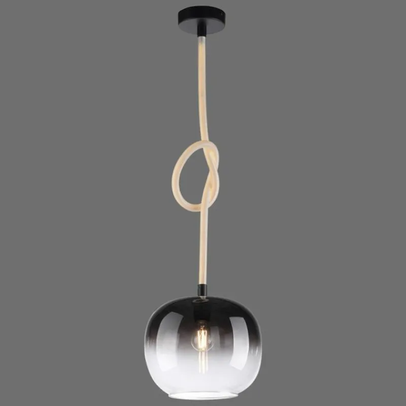 Suspension Verre Fumé-Luminaires Paul Neuhaus Suspension Paul Neuhaus LUMA Noir, 1 lumière