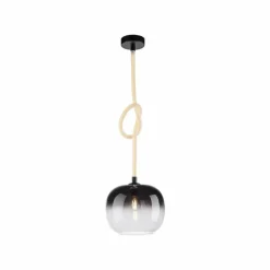 Suspension Verre Fumé-Luminaires Paul Neuhaus Suspension Paul Neuhaus LUMA Noir, 1 lumière