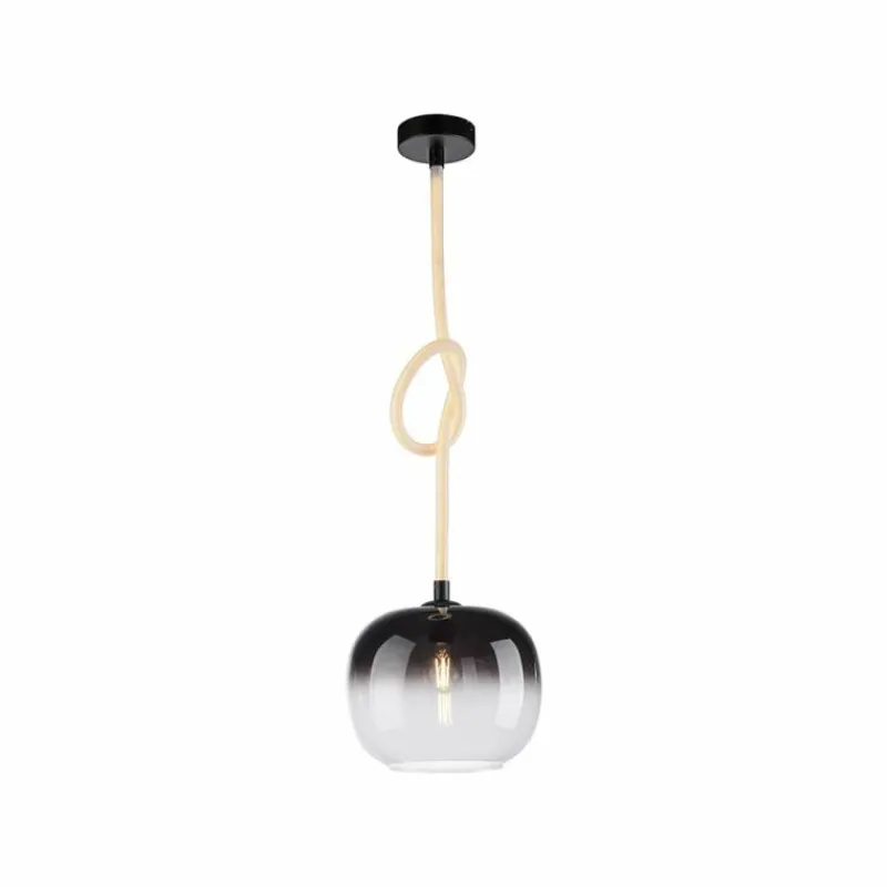 Suspension Verre Fumé-Luminaires Paul Neuhaus Suspension Paul Neuhaus LUMA Noir, 1 lumière
