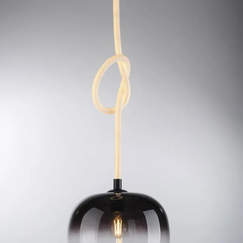 Suspension Verre Fumé-Luminaires Paul Neuhaus Suspension Paul Neuhaus LUMA Noir, 1 lumière