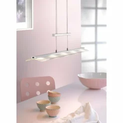 Luminaires Paul Neuhaus Suspension Paul Neuhaus NELE LED Acier inoxydable, 5 lumières