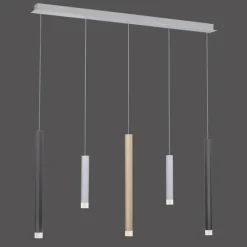 Luminaires Paul Neuhaus Suspension Paul Neuhaus PURE-GEMIN LED Aluminium, Laiton, Noir, 5 lumières* Éclairage Led