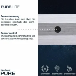 Luminaires Paul Neuhaus Suspension Paul Neuhaus PURE-LITE LED Acier inoxydable, 1 lumière* Éclairage Led