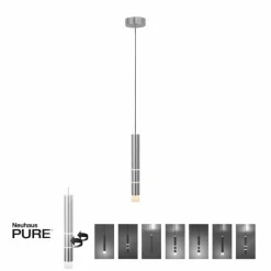 Luminaires Paul Neuhaus Suspension Paul Neuhaus PURE-VEGA LED Aluminium, 7 lumières* Éclairage Led