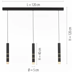 Luminaires Paul Neuhaus Suspension Paul Neuhaus PURE-VEGA LED Noir, 9 lumières* Éclairage Led