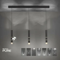 Luminaires Paul Neuhaus Suspension Paul Neuhaus PURE-VEGA LED Noir, 9 lumières* Éclairage Led
