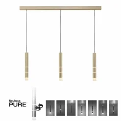 Luminaires Paul Neuhaus Suspension Paul Neuhaus PURE-VEGA LED Laiton, 9 lumières* Suspensions