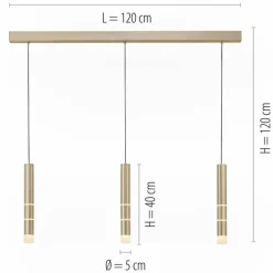 Luminaires Paul Neuhaus Suspension Paul Neuhaus PURE-VEGA LED Laiton, 9 lumières* Suspensions