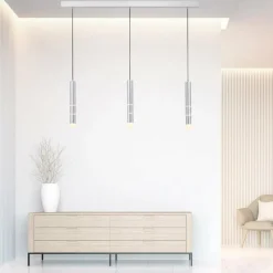 Luminaires Paul Neuhaus Suspension Paul Neuhaus PURE-VEGA LED Aluminium, 3 lumières* Éclairage Led