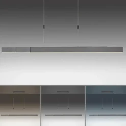 Luminaires Paul Neuhaus Suspension Paul Neuhaus PURE-MOTO LED Gris, 3 lumières, Télécommandes* Éclairage Led