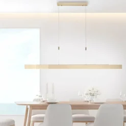 Luminaires Paul Neuhaus Suspension Paul Neuhaus PURE-MOTO LED Laiton, 3 lumières, Télécommandes* Éclairage Led