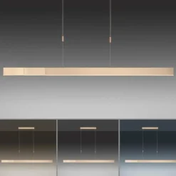 Luminaires Paul Neuhaus Suspension Paul Neuhaus PURE-MOTO LED Laiton, 3 lumières, Télécommandes* Éclairage Led