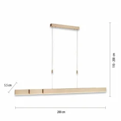 Luminaires Paul Neuhaus Suspension Paul Neuhaus PURE-MOTO LED Laiton, 3 lumières, Télécommandes* Éclairage Led