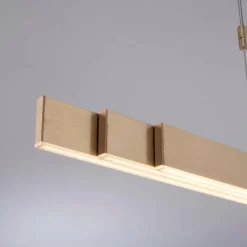 Luminaires Paul Neuhaus Suspension Paul Neuhaus PURE-MOTO LED Laiton, 3 lumières, Télécommandes* Éclairage Led