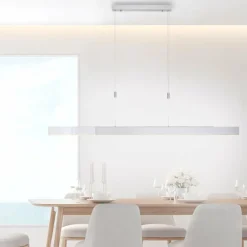 Luminaires Paul Neuhaus Suspension Paul Neuhaus PURE-MOTO LED Aluminium, 3 lumières, Télécommandes* Éclairage Led