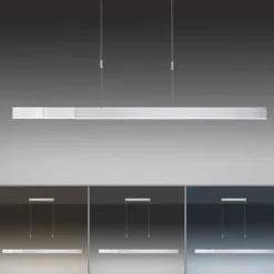 Luminaires Paul Neuhaus Suspension Paul Neuhaus PURE-MOTO LED Aluminium, 3 lumières, Télécommandes* Éclairage Led