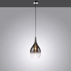 Suspension Verre Fumé-Luminaires Paul Neuhaus Suspension Paul Neuhaus PILUA Chrome, 1 lumière