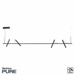 Luminaires Paul Neuhaus Suspension Paul Neuhaus PURE-TUTUA LED Noir, 4 lumières* Éclairage Led