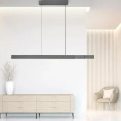 Luminaires Paul Neuhaus Suspension Paul Neuhaus PURE-MOTO-RISE LED Gris, 3 lumières, Télécommandes