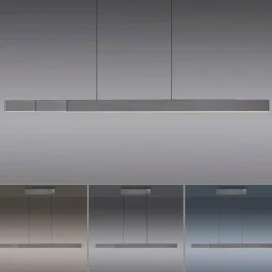 Luminaires Paul Neuhaus Suspension Paul Neuhaus PURE-MOTO-RISE LED Gris, 3 lumières, Télécommandes