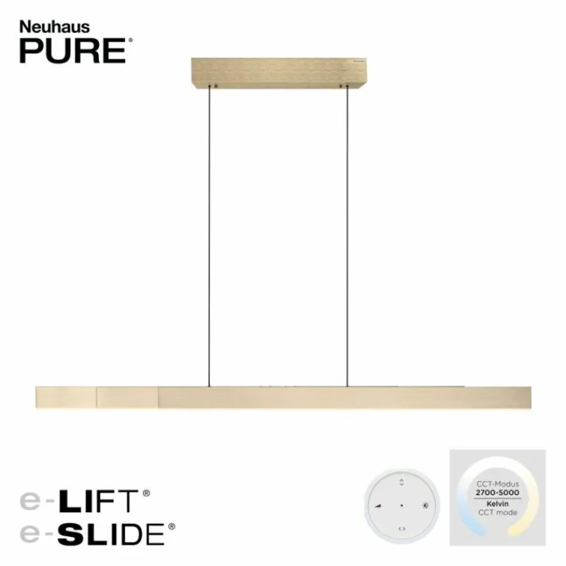 Luminaires Paul Neuhaus Suspension Paul Neuhaus PURE-MOTO-RISE LED Or, 3 lumières, Télécommandes