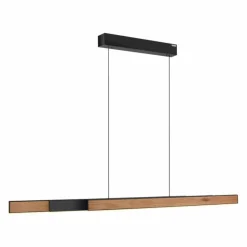 Lampes En Bois-Luminaires Paul Neuhaus Suspension Paul Neuhaus PURE-MOTO-RISE LED Couleur bois, Noir, 3 lumières, Télécommandes